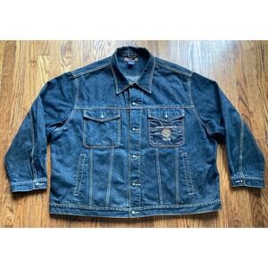 Vintage Y2K Paco Denim Jacket Mens Size 5XL Blue Jean Hip Trucker Streetwear